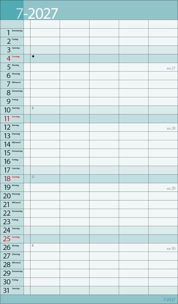 Familientimer 18 Monate 2027/2028, Innenansicht #10