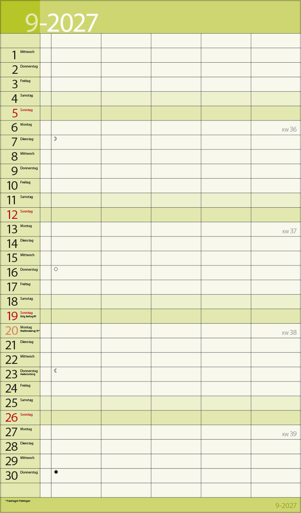 Familientimer 18 Monate 2027/2028, Innenansicht #12