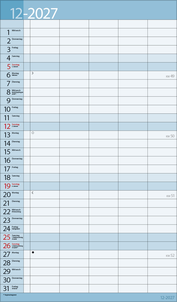 Familientimer 18 Monate 2027/2028, Innenansicht #15