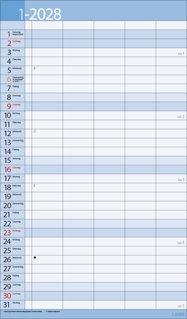 Familientimer 18 Monate 2027/2028, Innenansicht #16