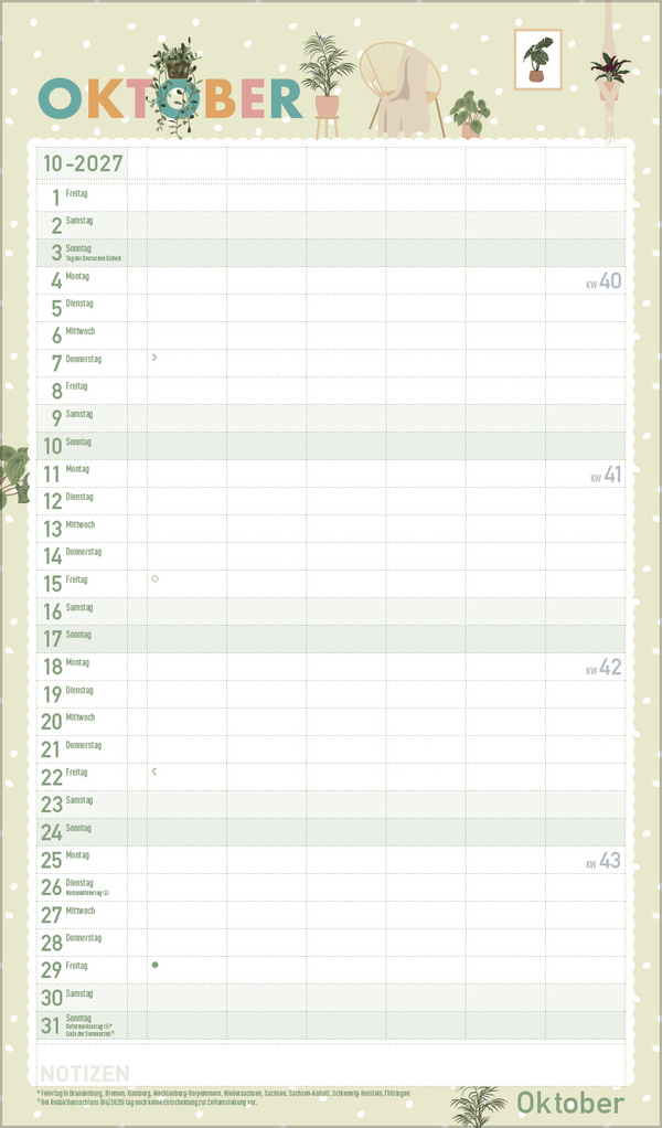 Familienplaner Happy Plants 2027, Innenansicht #10