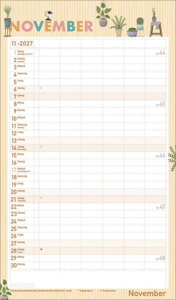 Familienplaner Happy Plants 2027, Innenansicht #11