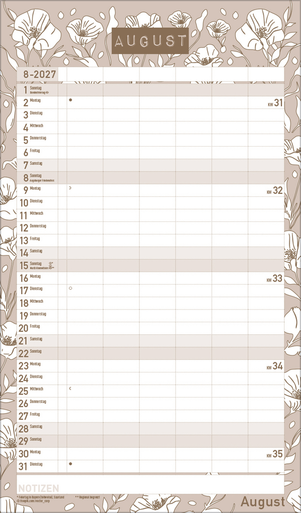 Premium Familienplaner Pl&auml;ne schmieden 2027, Innenansicht #8