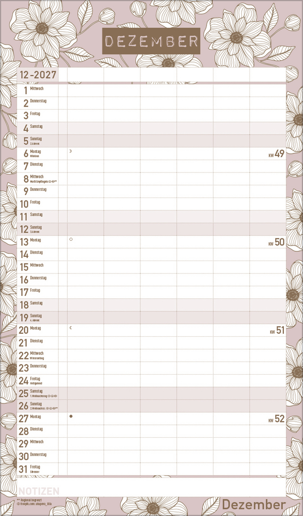 Premium Familienplaner Pl&auml;ne schmieden 2027, Innenansicht #12