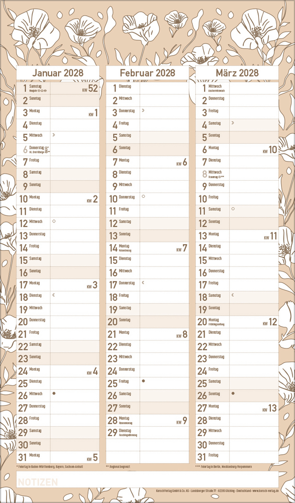 Premium Familienplaner Pl&auml;ne schmieden 2027, Innenansicht #13
