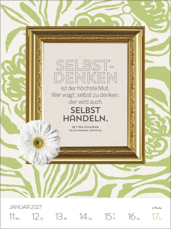 Literaturkalender 2027, Innenansicht #1