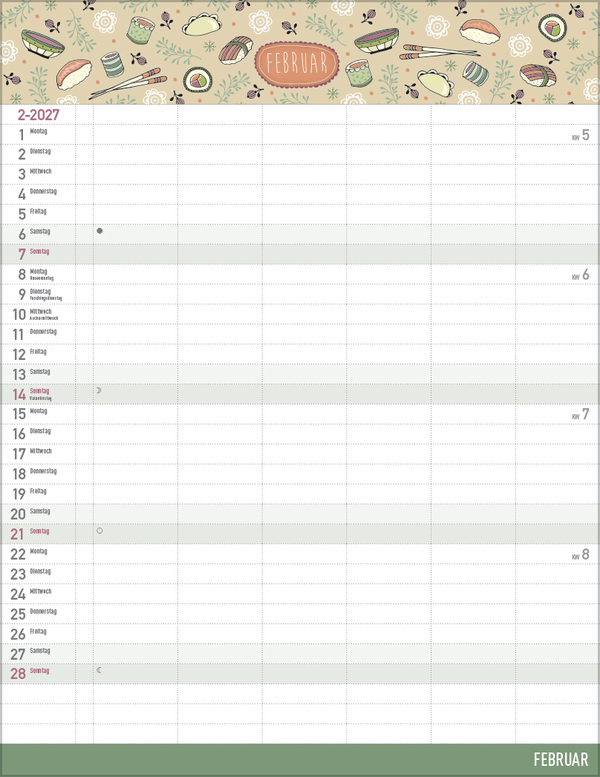 Gute Laune mit Zetteltasche 2027, Innenansicht #2
