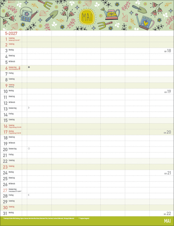 Gute Laune mit Zetteltasche 2027, Innenansicht #5