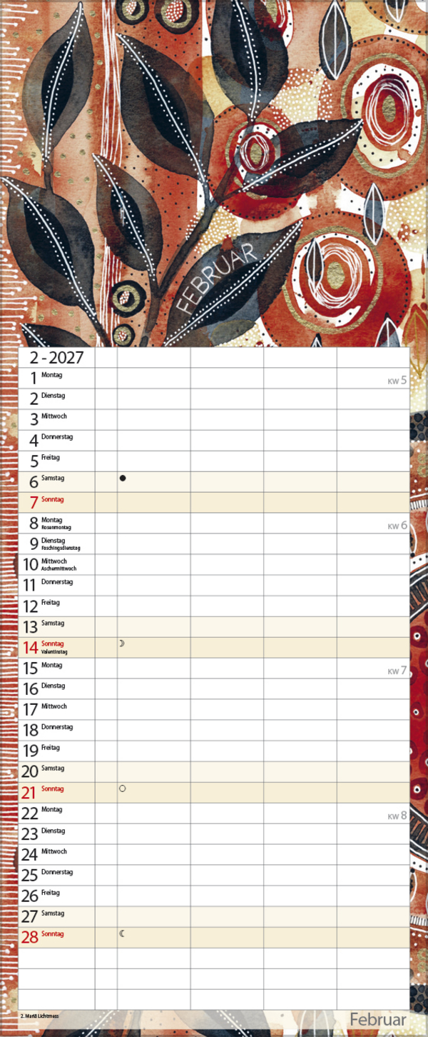 Aquarellplaner 2027, Innenansicht #2