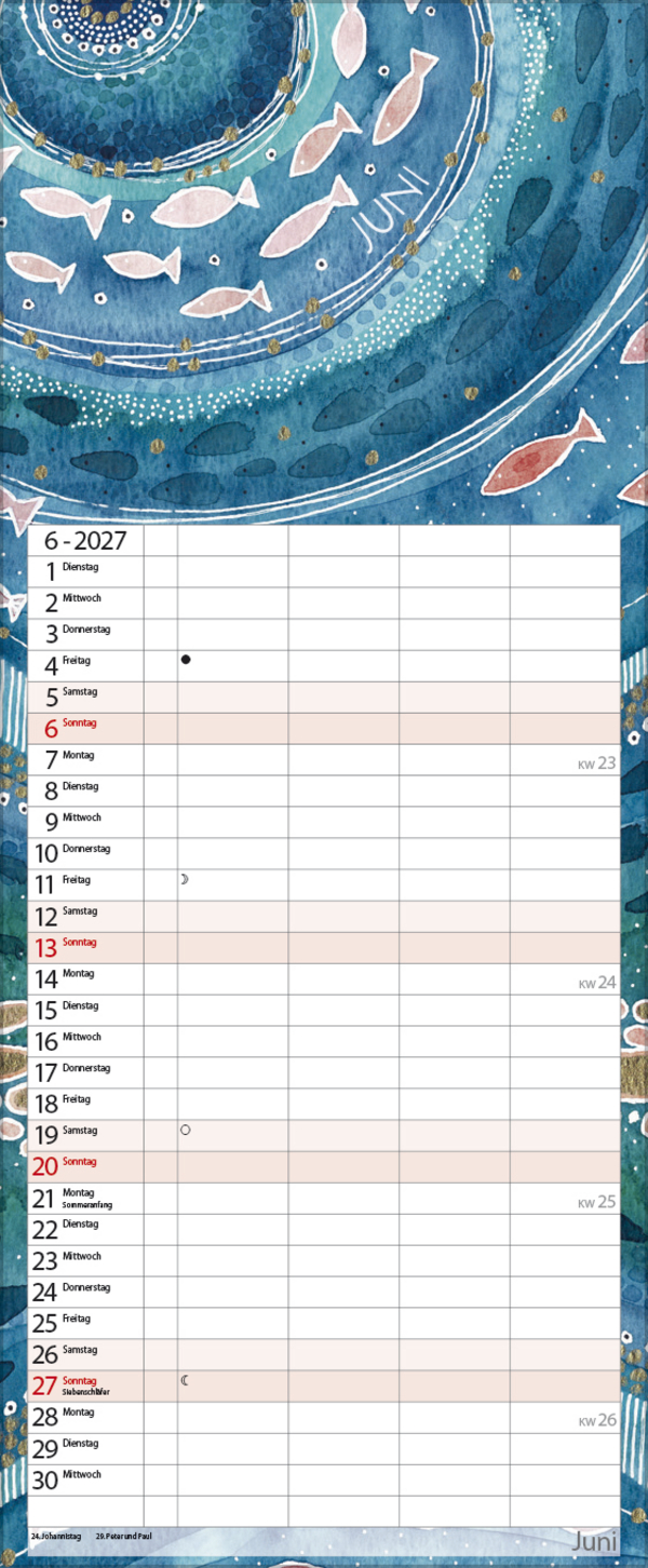 Aquarellplaner 2027, Innenansicht #6