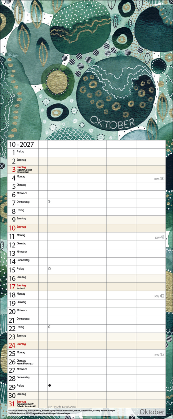 Aquarellplaner 2027, Innenansicht #10