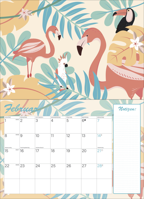 Tropisch druchs Jahr - Recyclingpapier 2027, Innenansicht #2