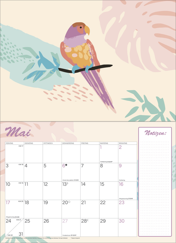 Tropisch druchs Jahr - Recyclingpapier 2027, Innenansicht #5