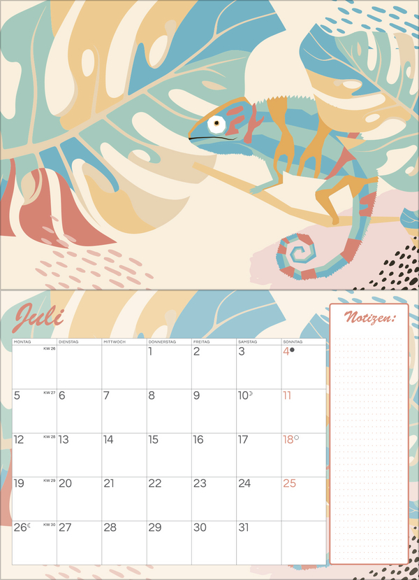 Tropisch druchs Jahr - Recyclingpapier 2027, Innenansicht #7