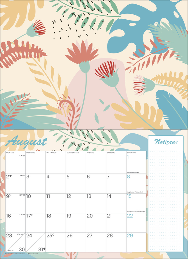 Tropisch druchs Jahr - Recyclingpapier 2027, Innenansicht #8