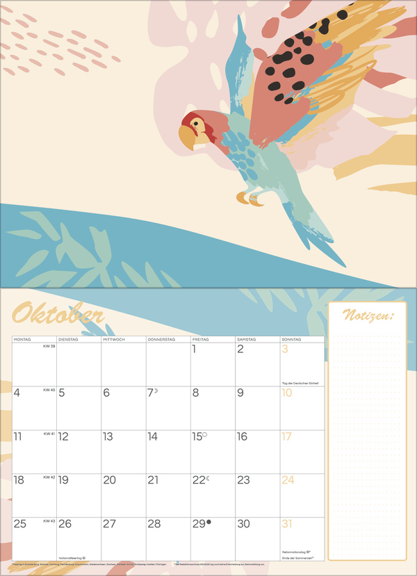 Tropisch druchs Jahr - Recyclingpapier 2027, Innenansicht #10