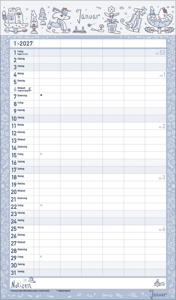 Familienplaner Lieblingspl&auml;ne f&uuml;r Lieblingstage 2027, Innenansicht #1