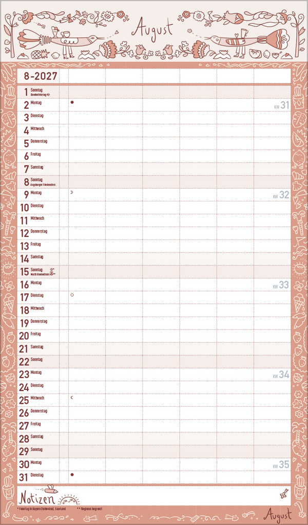 Familienplaner Lieblingspl&auml;ne f&uuml;r Lieblingstage 2027, Innenansicht #8
