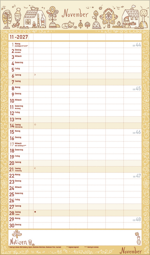 Familienplaner Lieblingspl&auml;ne f&uuml;r Lieblingstage 2027, Innenansicht #11