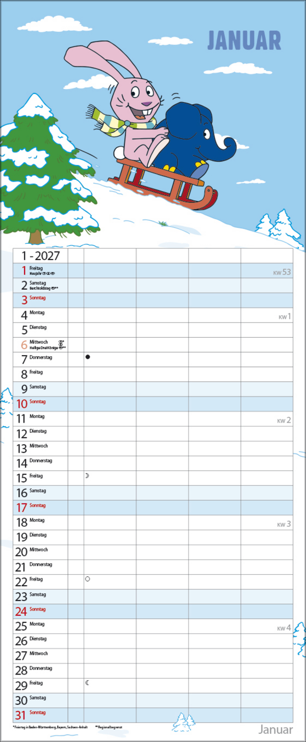Der echt elefantastische Familienplaner 2027, Innenansicht #1