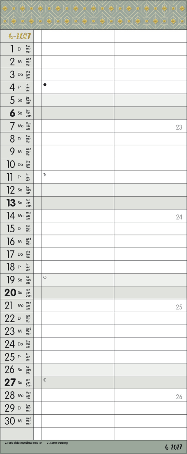 My Timer - Glamour your Time 2027, Innenansicht #6