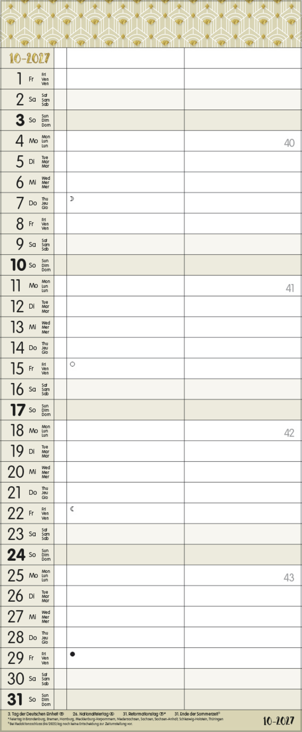 My Timer - Glamour your Time 2027, Innenansicht #10