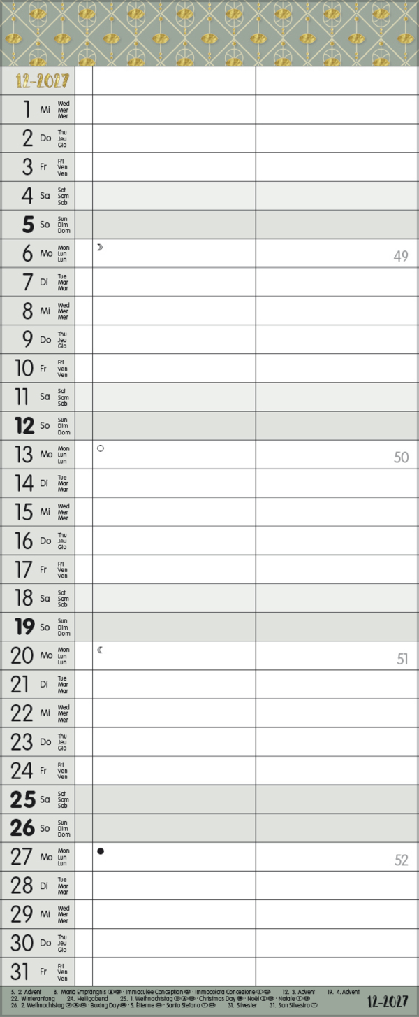 My Timer - Glamour your Time 2027, Innenansicht #12