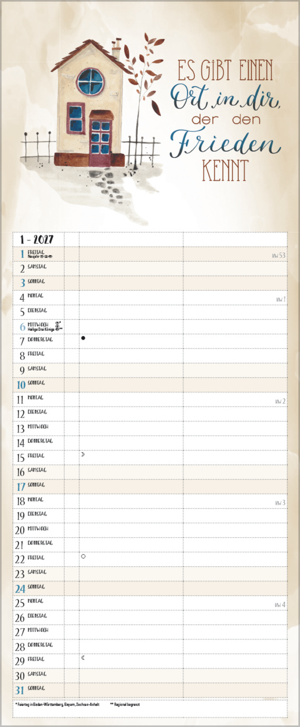 Selfcare - My Timer 2027, Innenansicht #1