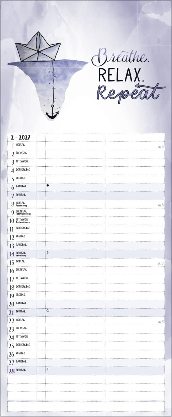 Selfcare - My Timer 2027, Innenansicht #2