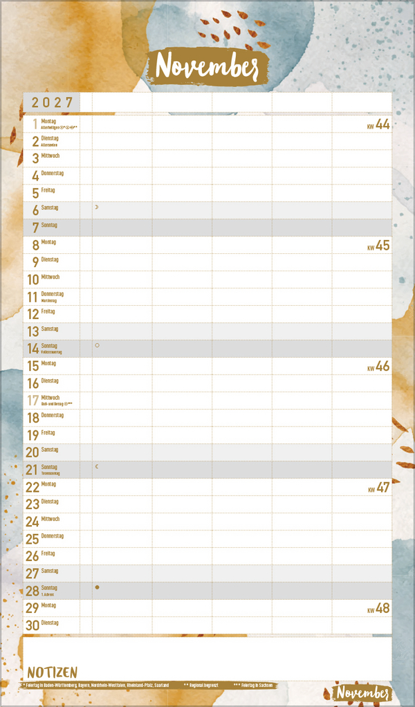 Familienplaner Metallic Glam 2027, Innenansicht #11