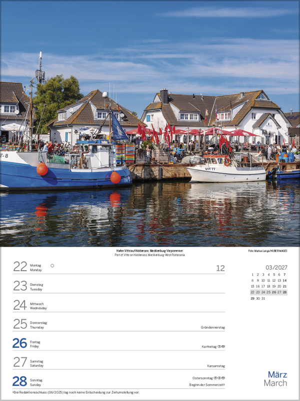 Nord- und Ostsee Wochenkalender 2027, Innenansicht #5