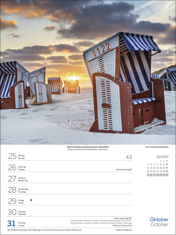 Nord- und Ostsee Wochenkalender 2027, Innenansicht #12