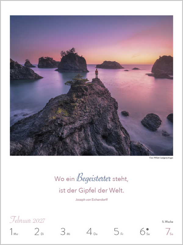 Literaturkalender Lebensweisheiten 2027, Innenansicht #2