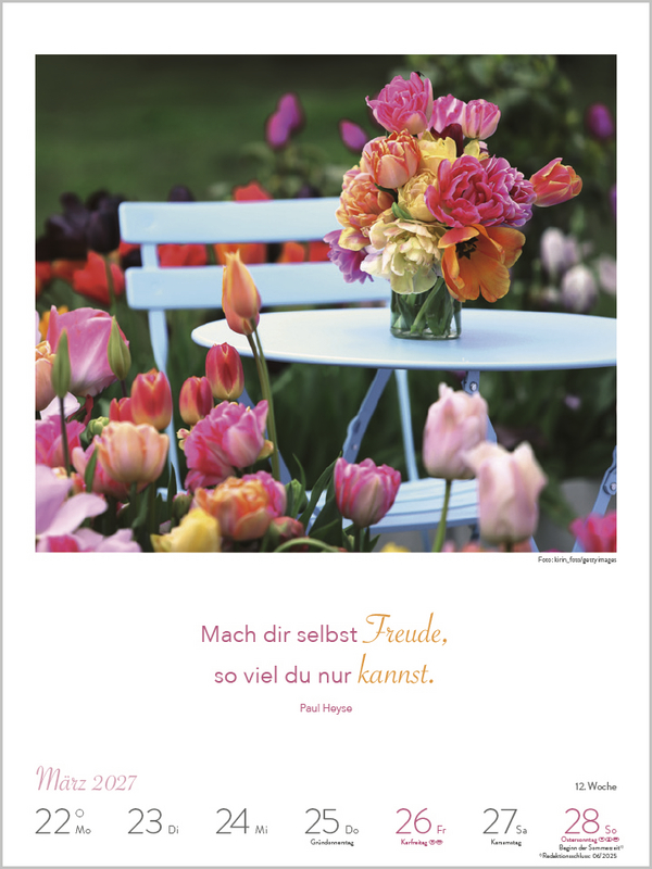 Literaturkalender Lebensweisheiten 2027, Innenansicht #4