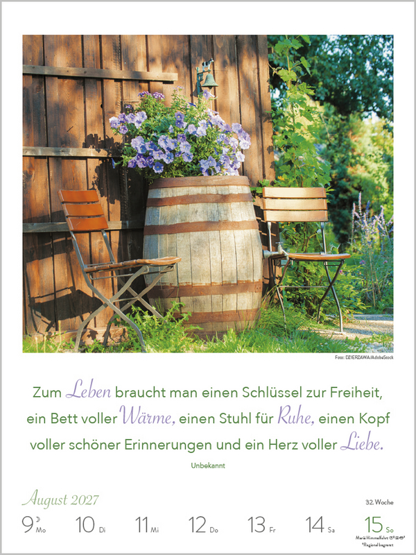 Literaturkalender Lebensweisheiten 2027, Innenansicht #10