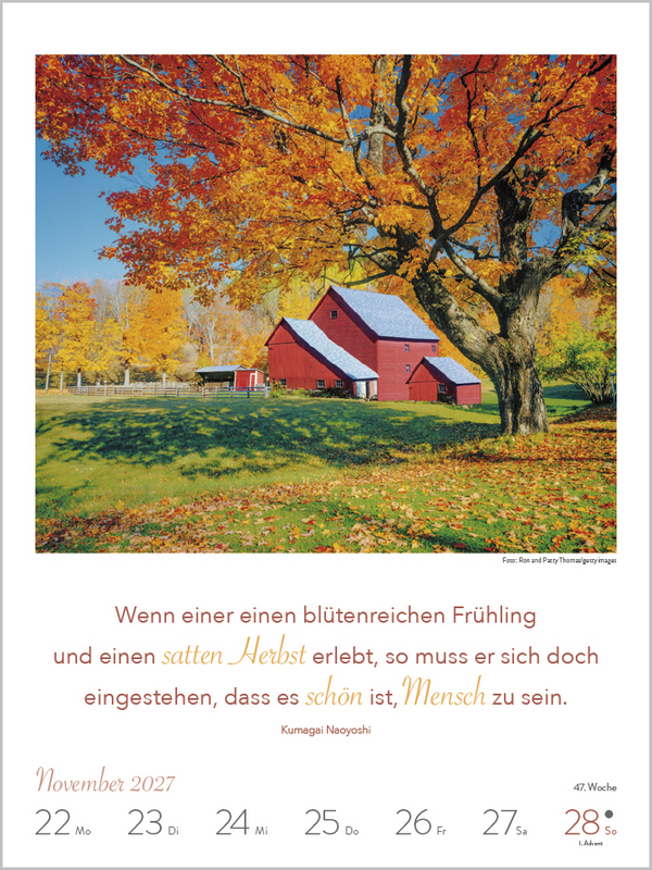 Literaturkalender Lebensweisheiten 2027, Innenansicht #13