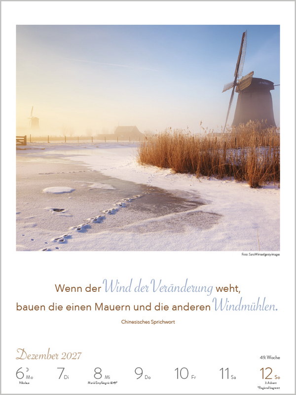 Literaturkalender Lebensweisheiten 2027, Innenansicht #14