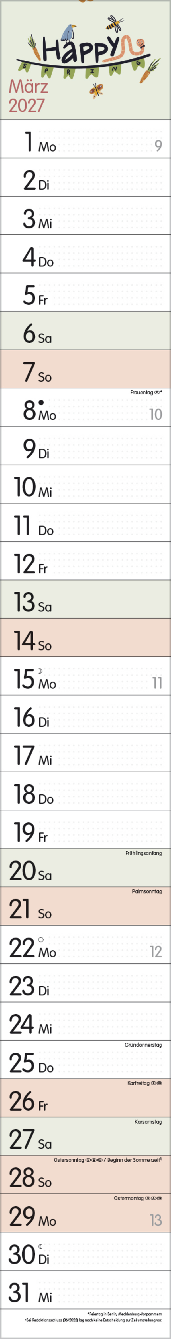 Streifenplaner Collect Moments 2027, Innenansicht #3