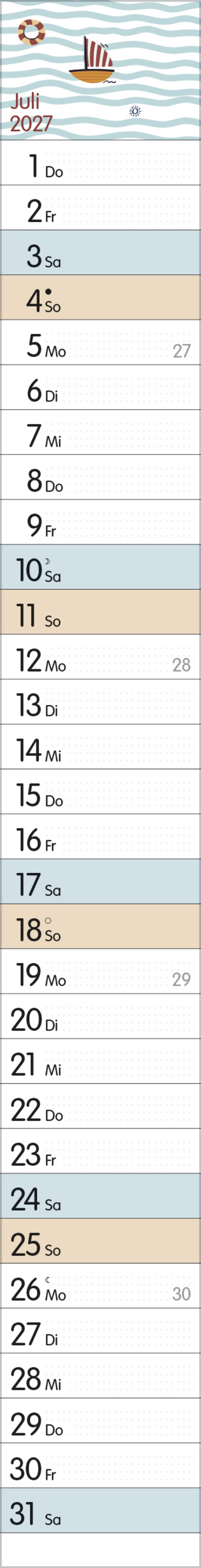 Streifenplaner Collect Moments 2027, Innenansicht #7