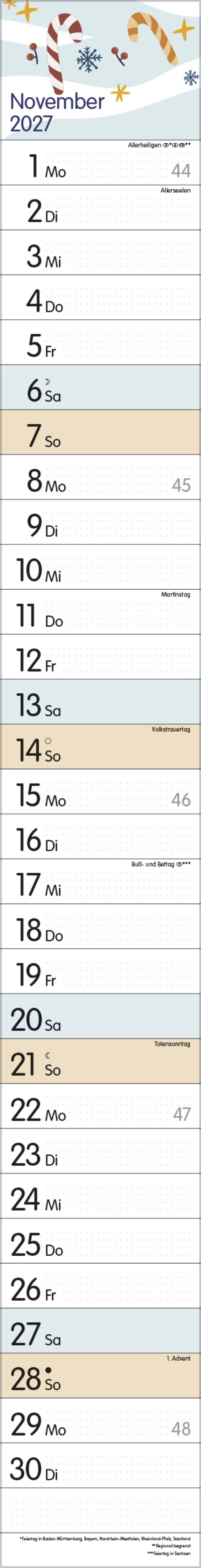 Streifenplaner Collect Moments 2027, Innenansicht #11