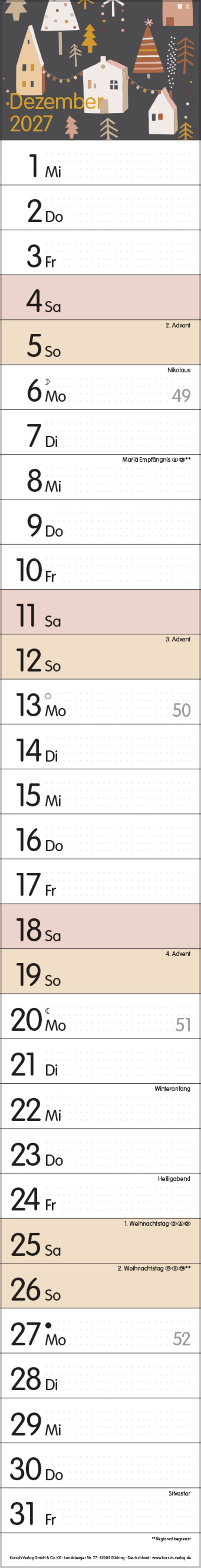 Streifenplaner Collect Moments 2027, Innenansicht #12