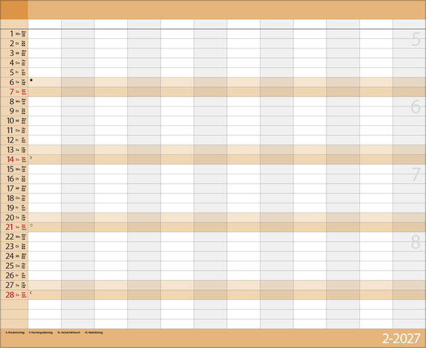Teamplaner 2027, Innenansicht #2