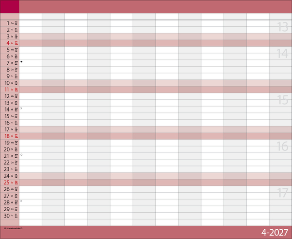 Teamplaner 2027, Innenansicht #4