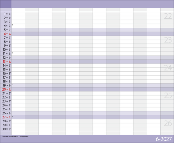 Teamplaner 2027, Innenansicht #6