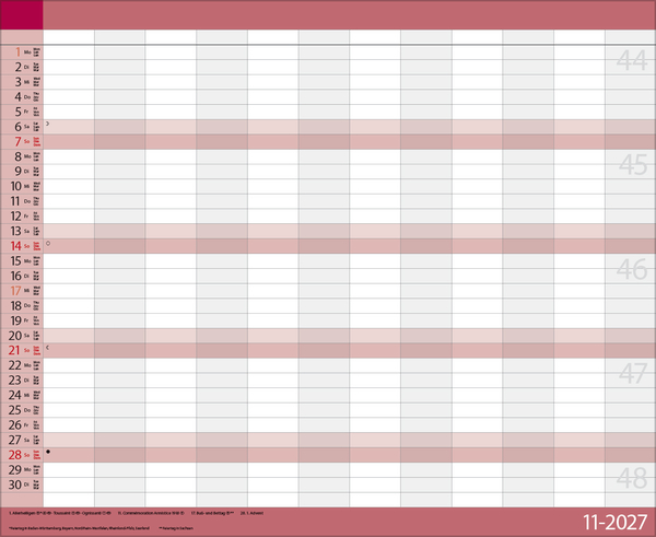Teamplaner 2027, Innenansicht #11