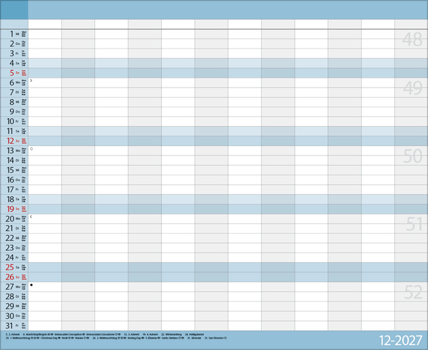Teamplaner 2027, Innenansicht #12
