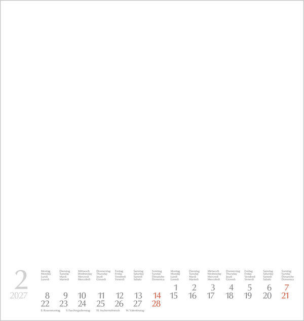 Foto-Malen-Basteln Bastelkalender wei&szlig; gro&szlig; 2027, Innenansicht #2
