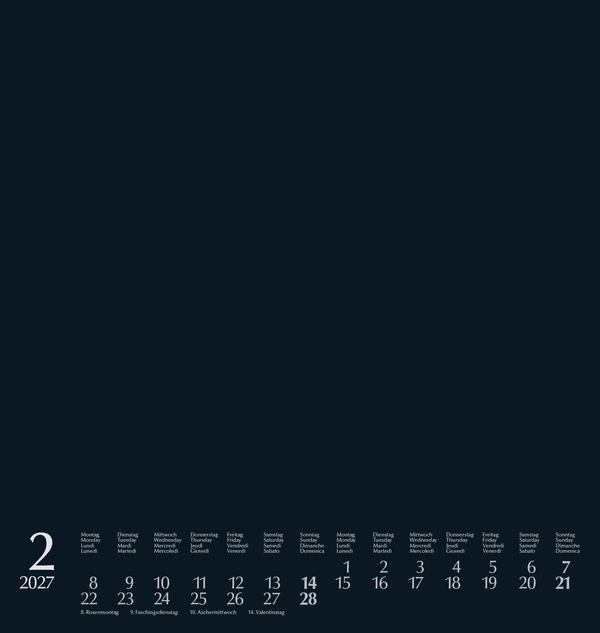 Foto-Malen-Basteln Bastelkalender schwarz gro&szlig; 2027, Innenansicht #2