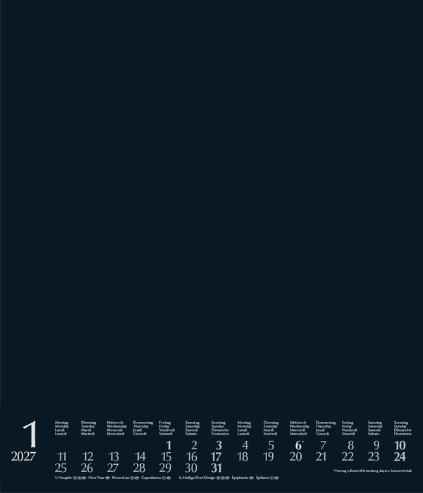 Foto-Malen-Basteln Bastelkalender schwarz gro&szlig; 2027, Innenansicht #1