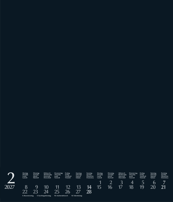 Foto-Malen-Basteln Bastelkalender schwarz gro&szlig; 2027, Innenansicht #2